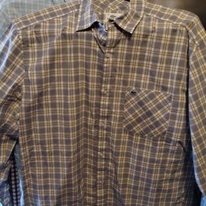 LACOSTE MULTI COLORED BUTTON DOWN Shirt Size 42 Slim Fit